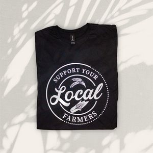 “Support your local farmers” HANDMADE TEE